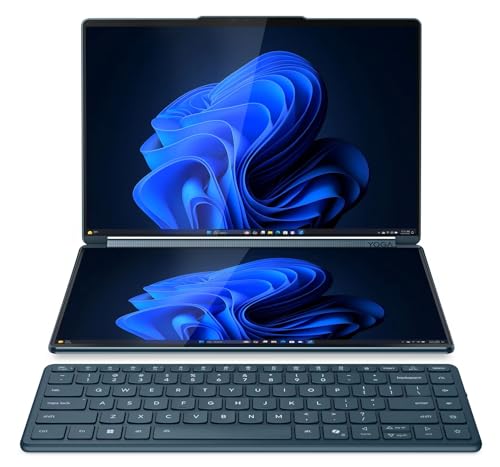 Lenovo Yoga Book 9i Laptop with Intel Core Ultra 7 255H Processor 14 2.8K OLED Touchscreen Display 32GB LPDDR5X-8400MT/s RAM 1TB SSD 3X Thunderbolt 4 Wi-Fi 7 Yoga Pen and Windows 11 Home