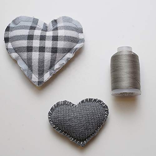 Hilo de algodón gris 1000 yd 2 capas suave miniatura 3