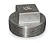 Square Head Plug,2 In,Threaded,316 SS