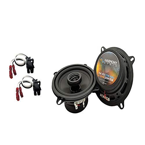 Harmony Audio Bundle Compatible with 2007-2014 Chevy Tahoe HA-R5 New Rear Door Speaker Replacement Upgrade with HA-724568 Factory Speaker Replacement Harness