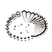 CABBE KALLO 36pcs Ear Stretching Kit Stainless Steel 14G-00G Tapers Gauges Set Plugs Tunnels Expanders - Rainbow, Goldtone, Black, Rose Goldtone, Blue, Silvertone - Body Piercing Jewelry for Women Men - Stainless Steel Ear Gauges Stretching Kit & Piercing Set, Silvertone