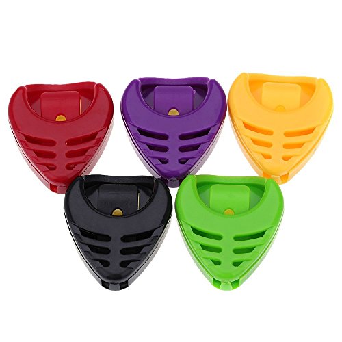 SHAPOKY Plactic Lot de 5 étuis pour médiators en de cœur - Les Beatles, Paul McCartney, John Lennon, RIngo Starr, George Harrison SHAPOKY Plactic Lot de 5 étuis pour médiators en de cœur – Image 3