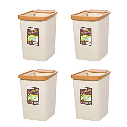 Poubelle de cuisine lot de 4 corbeilles tri sélectif bureau chambre hôtel