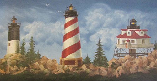 York Wallcoverings Lighthouse Wallpaper Border 1122 Wt #TOP20