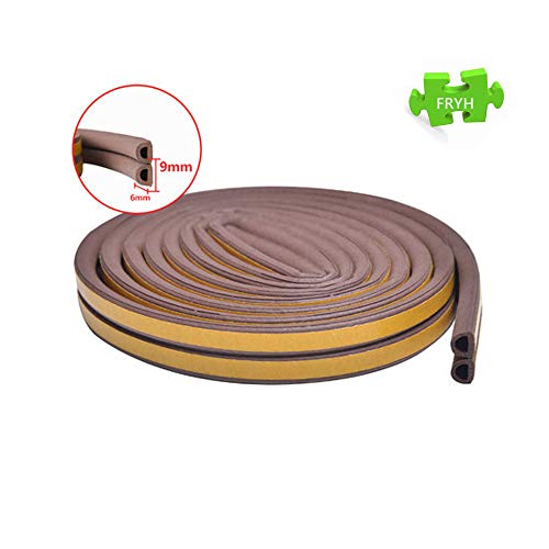 Window Windproof Strip D-type Self-adhesive Door And Window Windshield Foam Seal Strip Sound Insulation, 9mm X 6mm X 20 Meters, Suitable For Gaps 3.5-5.5mm,A