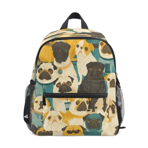 Sac à dos enfant carlins chaud automne pour cartable scolaire filles garçons