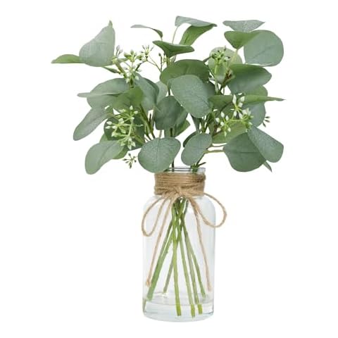 Rosscer 3 Pack Fake Plants with Black Plastic Pot, Small Faux Plants Artificial Potted Plants for Home,Office,Shelf,Bathroom,Windowsill,Bedroom Indoor Outdoor Decor Cover