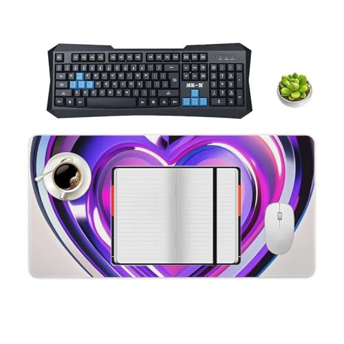 Mouse Pad Purple Hearts Gaming Grande 30x60 cm Antideslizante miniatura 4