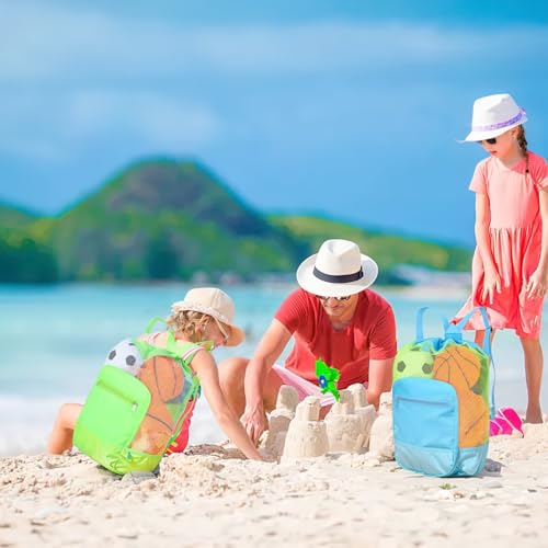 Shindel 2PCS Beach Backpack, Mesh Drawstring Bags for Kids Men Women, Mesh Bag for Pool Beach Gear, Athletic Gym Sports Workout4