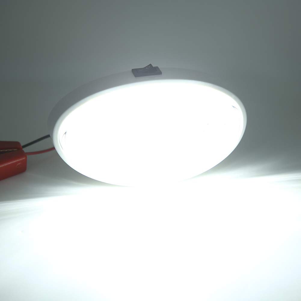 Luce di utilità per veranda esterna ovale a LED per camper, lampada da soffitto a LED ad alta luminosità da 12V 400lm per rimorchio di barche per yacht e camper