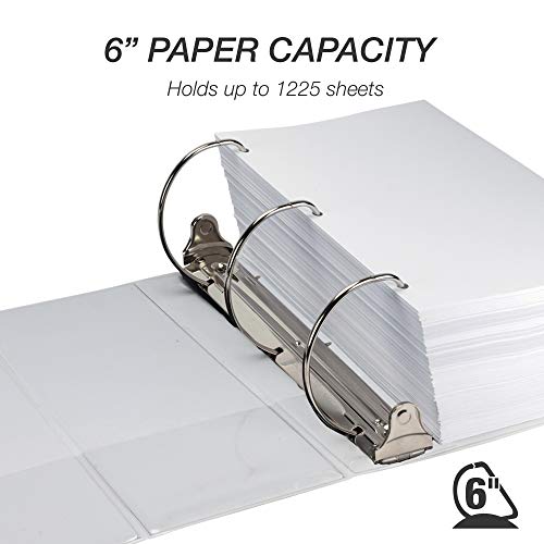 Image of Samsill Durable 6 inch 3 Ring Binder, Locking D Ring 100% Recycled Chipboard, White, Pallet of 120 Binders in 20 Cartons