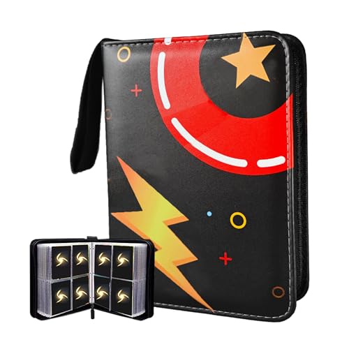 Trading Card Binder 4 Pocket, 400 Pockets Zipper Card Album with 50 Removable Sleeves, Top Loading Double Sided Card Holder Book for Trading Cards, Game Cards, Sports Cards