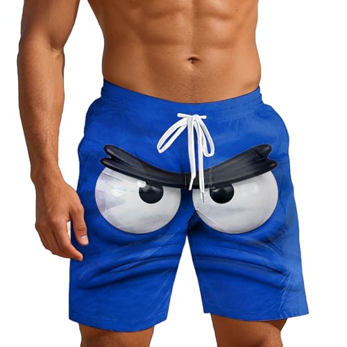 Bañador para hombre con estampado divertido, pantalones cortos de playa, pantalones cortos de verano con cordón, pantalones cortos de surf, pantalones cortos de surf, pantalones cortos para deporte