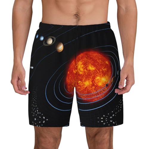 Maillot de bain homme avec doublure de compression motif galaxie
