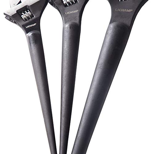 LICHAMP 3-Pack Adjustable Construction Spud Wrench Set 10 12 16 Inches