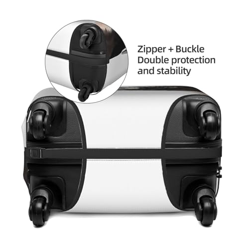 Black And White Boston Terrier Travel Luggage Covers - Elasticity Suitcase Covers Protector for Luggage 18-32 Inch3