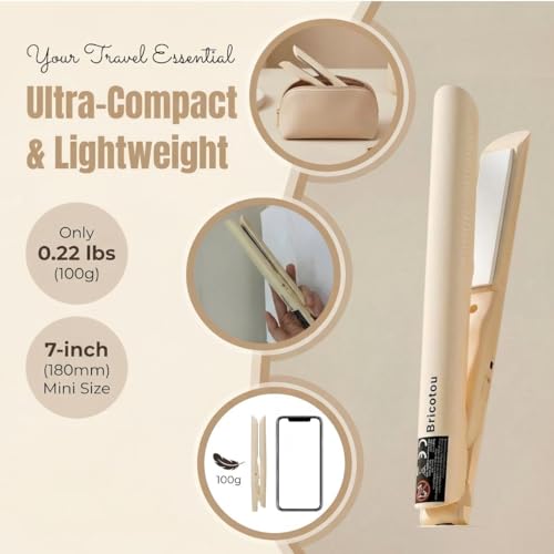 Plancha para Cabello Eléctrica Mini Compacta con USB miniatura 5