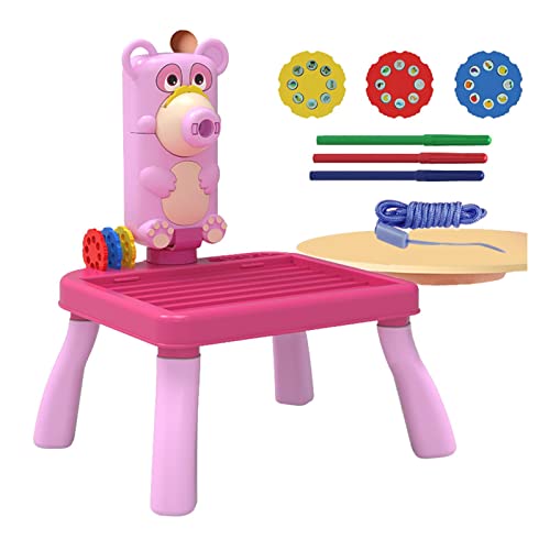 weemoment Projecteur de Dessin d'art à LED - Planche à Dessin pour Enfants avec lumières Musicales, éducation précoce, Peinture, gribouillage, Jouets, Graphiques, Cadeaux pour l'anniversaire de Noël