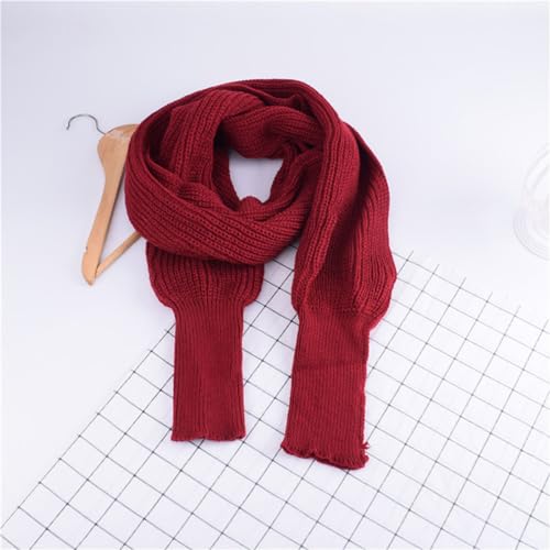 Scarf with Sleeves for Women, Sweater Scarf with Sleeves, Scarf with Sleeves, Knitted Cable Wrap, Multifunctional Scarf with Sleeves2