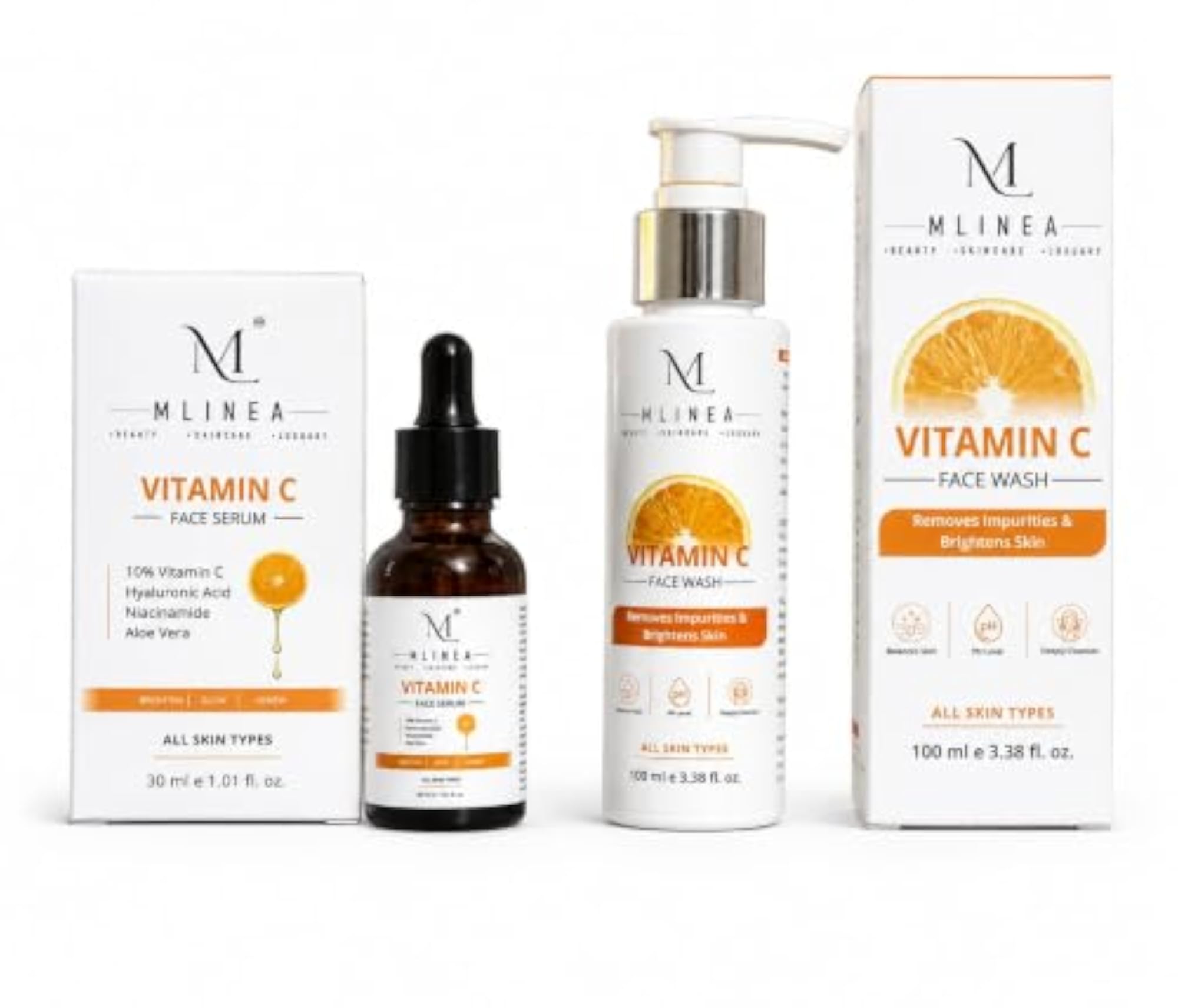 Advanced Vitamin C Face Wash and Face Serum Combo