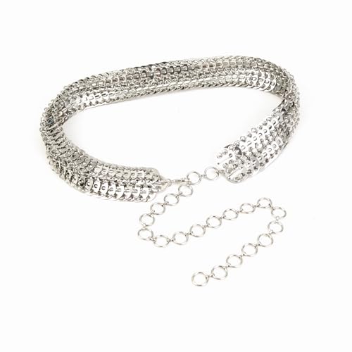 ILuvatar Metal Belt Women's Chain Belt Metal Belt Adjustable Body Connection Dress Belt Scale Panel Punk Belt4