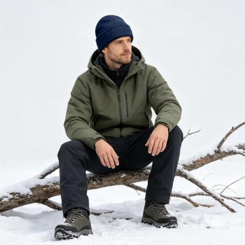 Image of ZOORON Beanie for Women Men Ski Watch Cap Cuffed Plain Skull Knit Hat Soft Fisherman Winter Hat