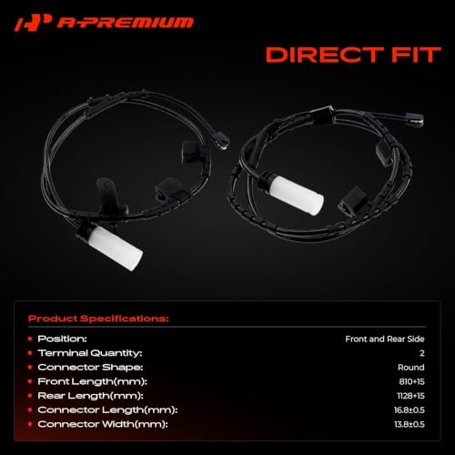 Image of A-Premium Front and Rear Brake Pad Wear Sensors Compatible with Mini Models