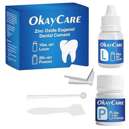 Zinc Oxide Eugenol Dental Cement Kit – Instant Tooth Repair, Cap, Crown & Bridge Filling | Ultra Strong & Pulp-Soothing Formula | Long Lasting - Easy Mix-and-Use Dental Adhesive for DIY, Home & Clinic
