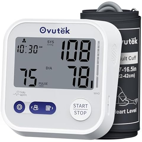 Blood Pressure Monitors for Home Use Upper Arm FSA HSA Eligible, 8.7"-16.5" BP Cuff with 245 Sets for 3 Users, Large Display Automatic Digital Blood Pressure Machine with Batteries Cover