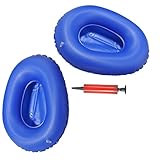 KOMBIUDA 2pcs Portable Inflatable Bedpan for Elderly with Inflator Anti-Bedsore Relief for Men and Women Convenient for Home and Travel Use
