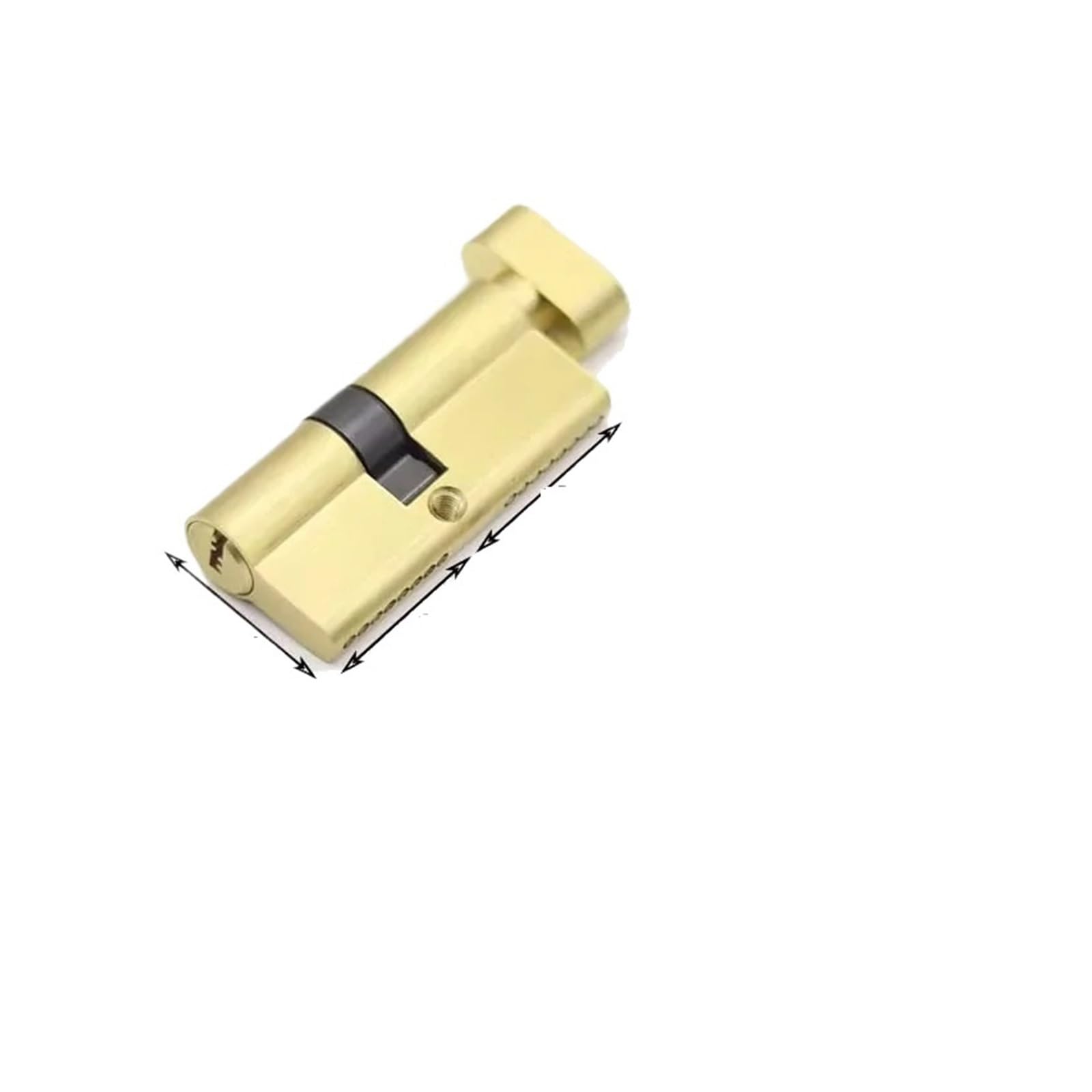1 szt. cylinder zamka drzwiowego z 3 mosiężnymi kluczami - wysokość 32 mm, do drzwi ze stopu aluminium - cylinder zamka mimośrodowego antykradzieżowego(50+50t)