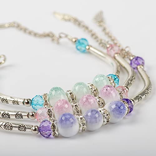 Bracelets perles céramique craquelée style classique vintage