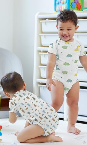 Image of KOH KOH Kids Short Sleeve Cotton Solid Lap Shoulder Baby Bodysuit