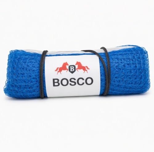 Image of BOSCO Badminton Net Blue, sutable for Outdoor and Indoor, Waterproof and Nylon Material, Four Side Tape, Full Size 2.5x20 Easy to Setup and Carry.