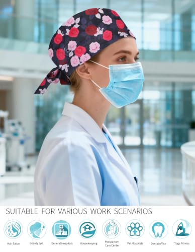 Image of Kousenpu Scrub Caps for Men, Adjustable Surgical Cap, Breathable Medical Hat for Doctors, Nurses & Healthcare Professionals