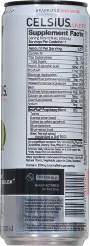 Miniatura 12 de CELSIUS Sparkling Kiwi Guayaba, bebida energética esencial funcional, 12 onzas líquidas (paquete de 2)