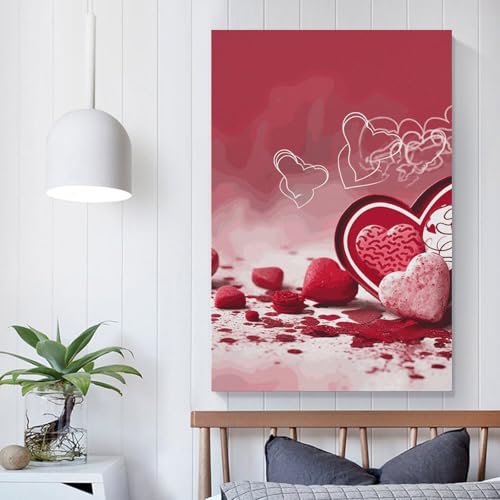 Toile Saint-Valentin décoration esthétique pour chambre et salon chic - 5