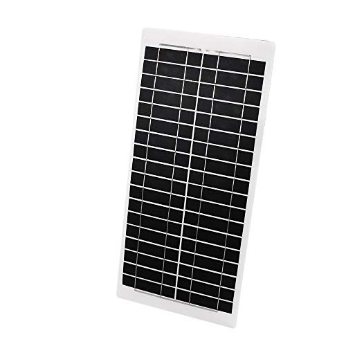 Yzibei Solar Panel 40W 18V Power Solar Panel Monocrystalline Silicon Semi-flexible Home Electricity (Color : Black, Size : 40W)