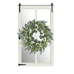 Farmhousewalldecormirrorwhitebarndoorwoodwindowframepanelmirrorforlivingroombedroomhomeoffice Urban Country Home Decor Farmhouse wall decor mirror white barn door wood window frame panel mirror for living room bedroom home office urban country home decor