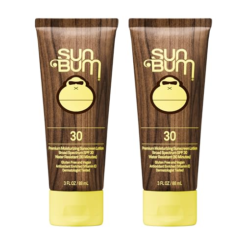 Sun Bum Original SPF 30 Sunscreen Lotion | Vegan and Hawaii 104 Act Compliant (Octinoxate & Oxybenzone Free) Broad Spectrum Moisturizing UVA/UVB Sunscreen with Vitamin E | 3 oz (Pack of 2)