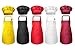 Tamicy 10 Pieces Kids Chef Hat and Apron Set - Child Kitchen Bib Aprons with Pockets Girls Boys Chef Hats for Cooking Baking Gardening Painting Wear (Black,White,Wine Red,Yellow,Red)