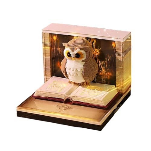 Calendario extraíble 3D de escritorio 2026, el regalo original de búho mini