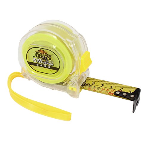 Aexit Telescoping 25mm Tools & Home Improvement Width Metric Ruler Range Measuring Measure Tape Clear Tape Measures Yellow 5M