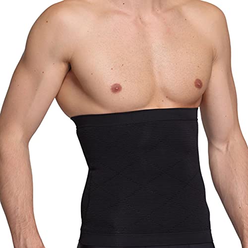 Chyjoey Stretch Waist Trimmer Belt For Men's Slimming Shapewear For Waist Slimming, Tummy Control Waist Trainer Band White #TOP2