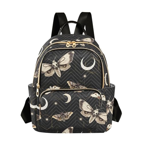 ALAZA Mini Backpack Purse for Women Lightweight Girls Small Size Death Moth Butterfly School Teens College Traveling by ALAZA - Used condition - US$19.39