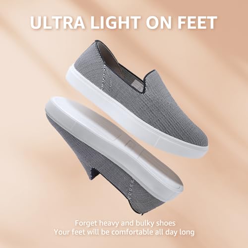 Image of STQ Slip on Shoes for Women Breathable Fashion Sneakers Comfortable Knit Casual Shoes