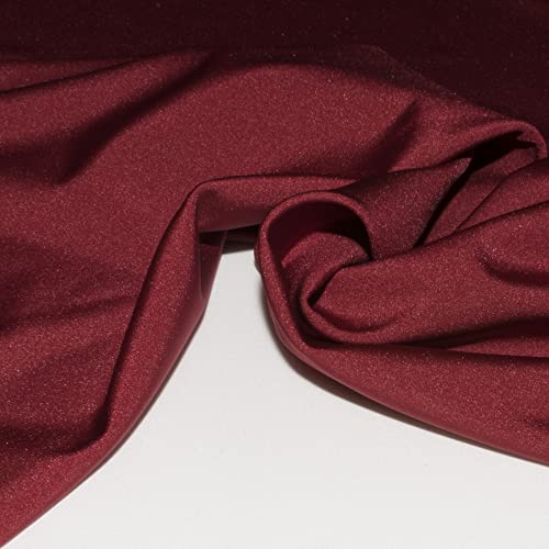 Lycra vente au mètre, tissu lycra brillant extensible pour vêtements de sport, lycra au métrage 241 BORDEAUX