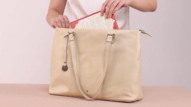 Bolso de mujer Tote de cuero italiano genuino miniatura 7