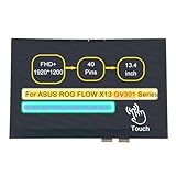 13.4' LCD Touch Screen Replacement Digitizer Assembly for ASUS ROG Flow X13 GV301Q with Bezel 40 pin (FHD+1920x1200 Touch)