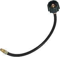 Vista 11 de Conectores de manguera pigtail de 15 pulgadas Flame King, 1/4" macho invertido con estriado para RV, furgoneta o remolque, reguladores de cambio